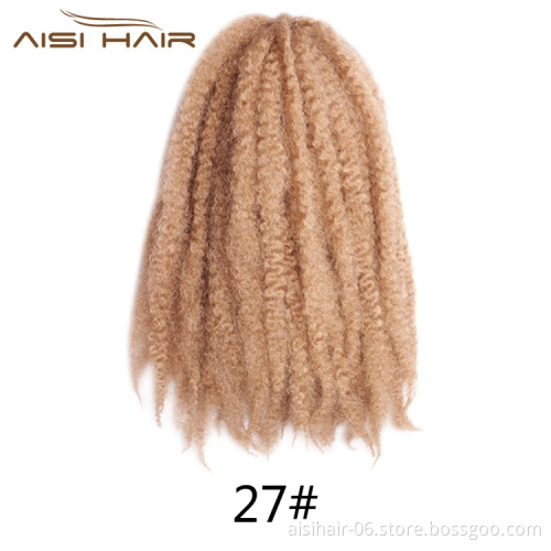 Aisi Hair Synthetic Marley Crochet Braids Hair Soft Afro Kinky Crochet Braids Hair Extensions for Black Women